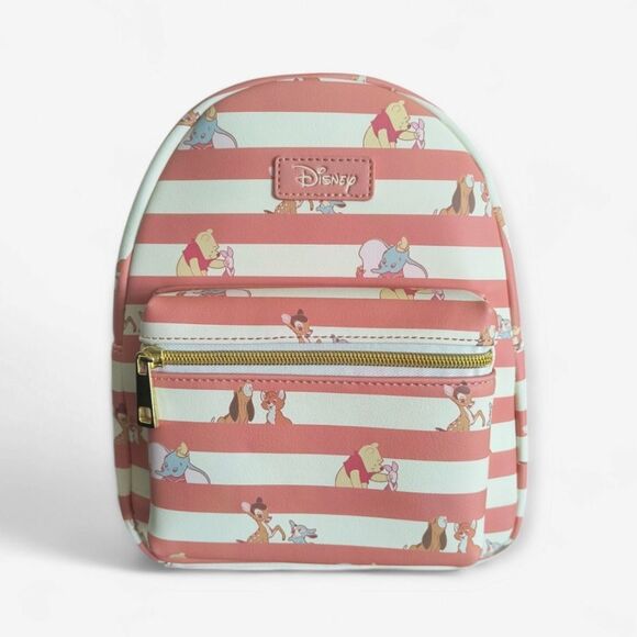 Loungefly Disney Best Friends Stripe Mini Backpack - Picture 1 of 8